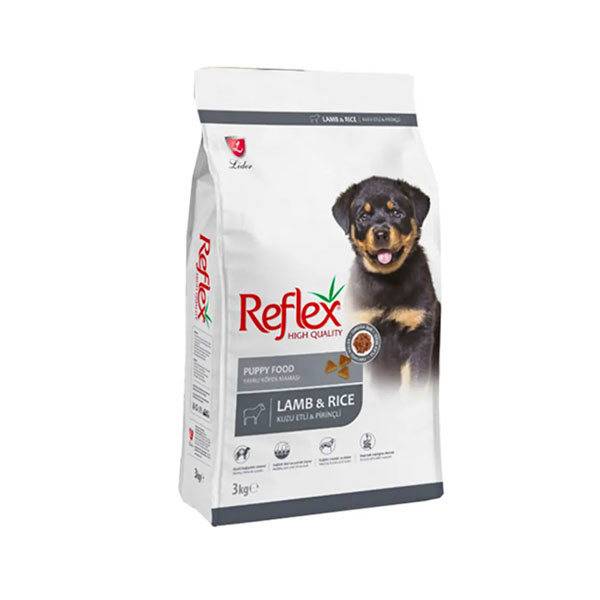 reflex-puppy-lamb-rice-3kg-min-3 غذای خشک سگ بالغ نژاد بزرگ رفلکس با طعم بره و برنج